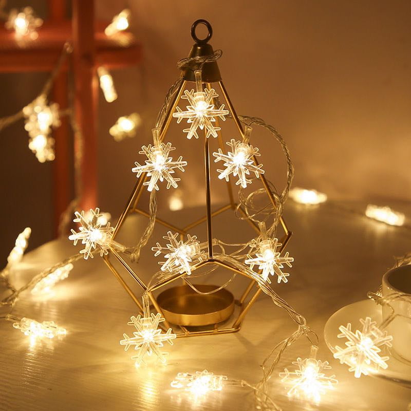 Cool White Snowflake LED String Fairy Light Battery Operated Xmas Party Wedding